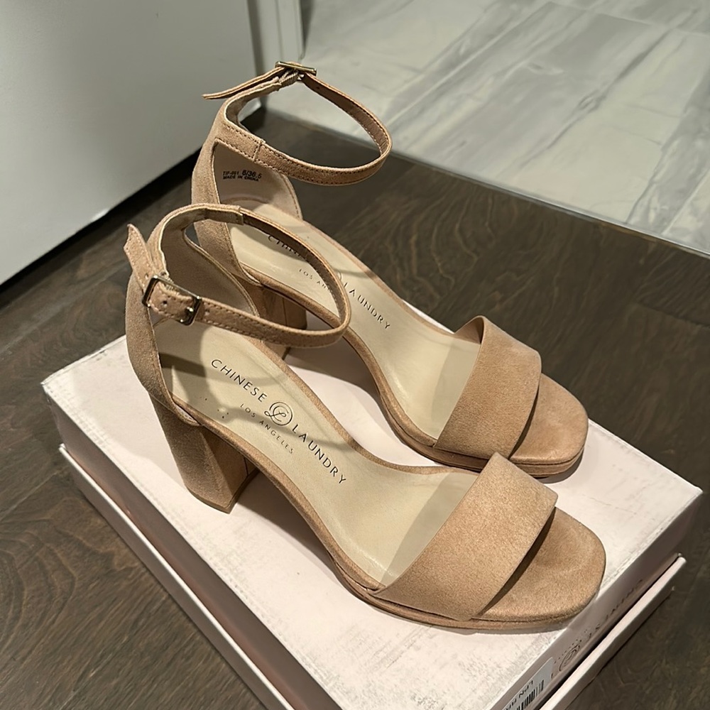 Chinese Laundry Heeled Sandal, nude